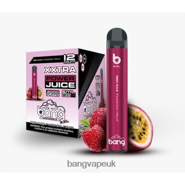 Bang Vape XXL 2000 puffs - B2060822 Bang Vape UK Red Raz Passion Fruit