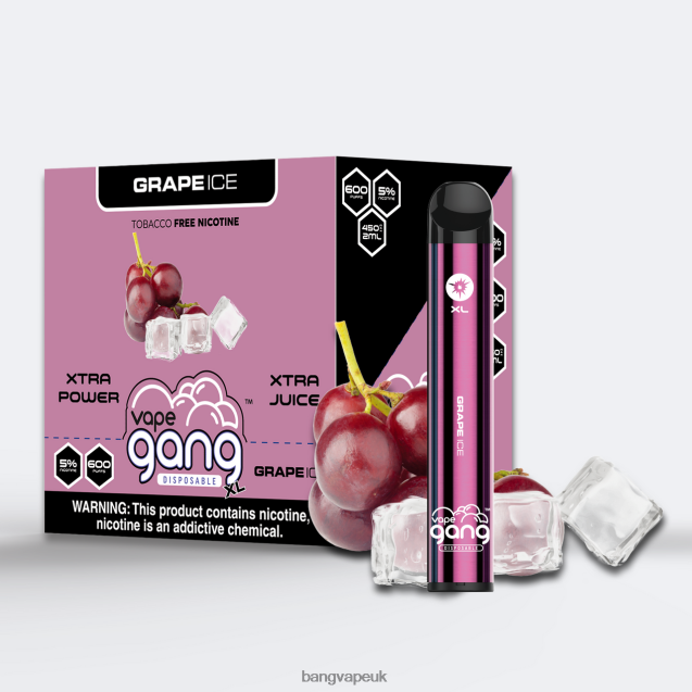 Vape Gang XL Disposable Vapes 600 puffs (Box of 10) - B2060862 Bang Vape 15000 Puffs Grape Ice