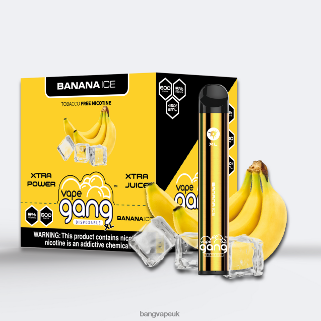 Vape Gang XL Disposable Vapes 600 puffs (Box of 10) - B2060863 Vape Gang UK Banana Ice