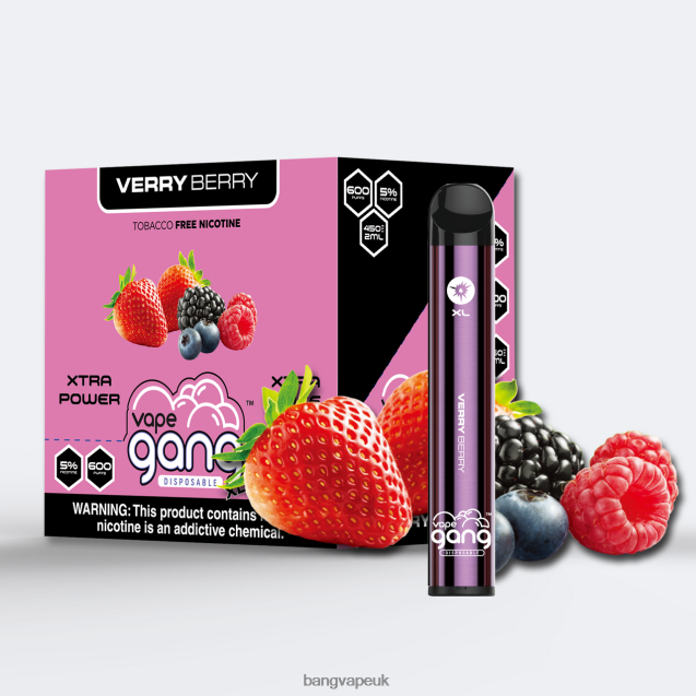 Vape Gang XL Disposable Vapes 600 puffs (Box of 10) - B2060869 Bang King Vape 12000 UK Verry Berry