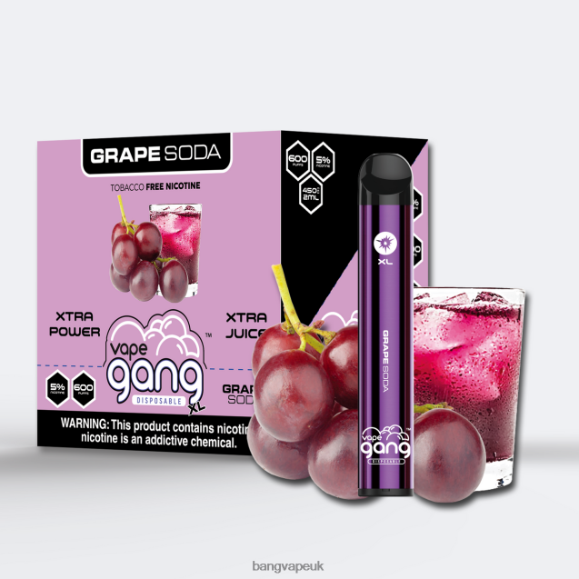 Vape Gang XL Disposable Vapes 600 puffs (Box of 10) - B2060871 Bang Vape 20000 Puffs Grape Soda