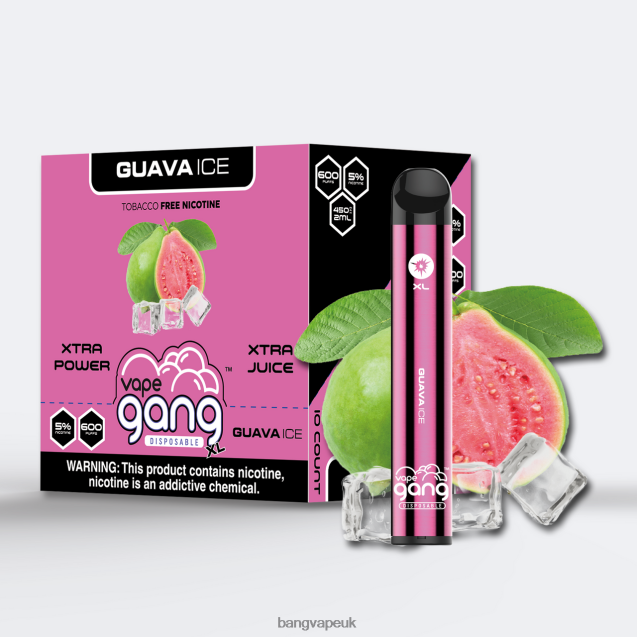 Vape Gang XL Disposable Vapes 600 puffs (Box of 10) - B2060872 Bang Vape 15000 Puffs Guava Ice